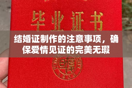 焦作结婚证制作的注意事项，确保爱情见证的完美无瑕