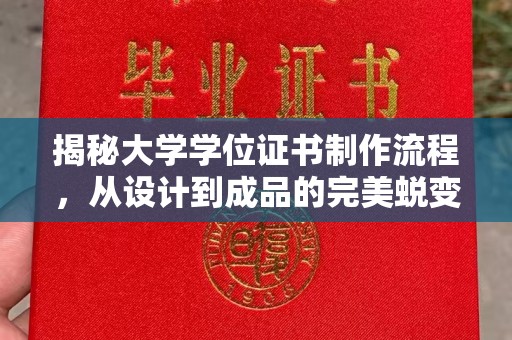 焦作揭秘大学学位证书制作流程，从设计到成品的完美蜕变