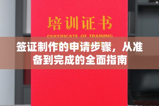 焦作签证制作的申请步骤，从准备到完成的全面指南