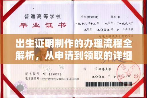 焦作出生证明制作的办理流程全解析，从申请到领取的详细指南