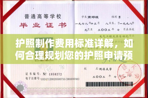 焦作护照制作费用标准详解，如何合理规划您的护照申请预算