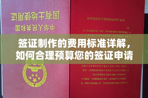 焦作签证制作的费用标准详解，如何合理预算您的签证申请成本